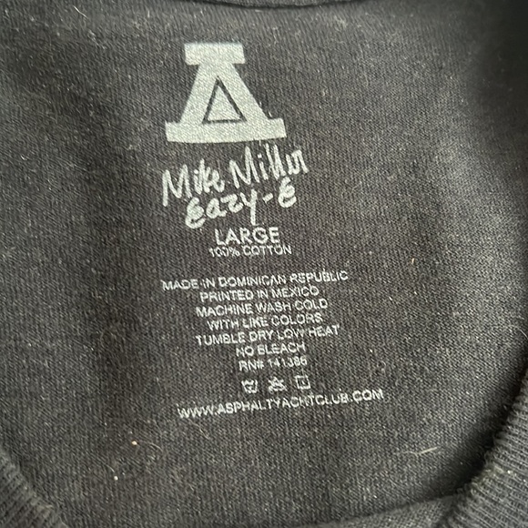 Large Asphalt Yacht club t-shirt Mike Millen easy E colab. - Picture 2 of 2